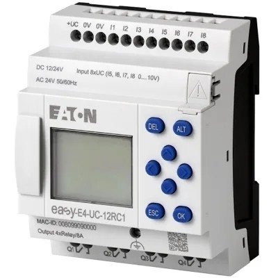 Theorie EasyE4 CPU 8DI 4AI 4RO 12/24V DC oder 24V AC Anzeige Tastatur Ethernet-Schnittstelle