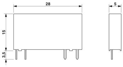 2966595 Miniatur-Festkörper-Relee OPT-24DC/24DC/2 für kleine Anwendungen