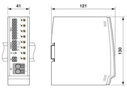 NO-R CBM E8 24DC/0.5-10A Elektronischer Schaltkreislaufbrecher mit 0,5-10A verstellbarem Strom