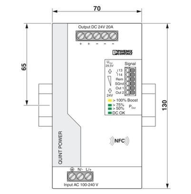 QUINT4-PS/1AC/24DC/20 Stromversorgungseinheit für 24V Gleichspannungssysteme in Industrieanlagen