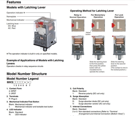 Vielseitiges MKS2P DC24 BY OMZ/C Zwischenrelais für industrielle Automatisierungslösungen