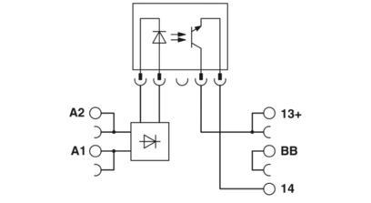 PLC-OPT-24DC/24DC/2/ACT Festkörper-Relee-Modul mit 24V Gleichstrom-Eingang und -Ausgang 2900376