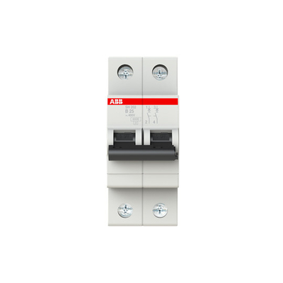 2P MCB SH202-B25 Miniatur-Schaltungsschalter Nummer des Pols 2 Nennstrom 25A