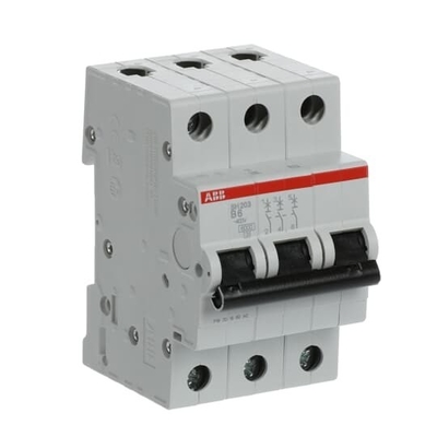 MCB SH203-B6 Miniatur-Schaltungsschalter Nennfrequenz Hz 50 Zahl des Pols 3 6 A