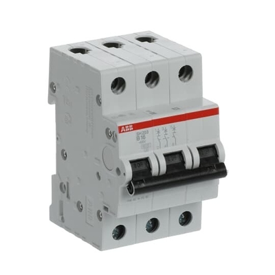 Brechkapazität 3P B 16 A MCB SH203-B16 Miniatur-Schaltungsschalter Nennstrom 16A