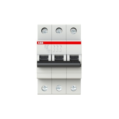 MCB SH203-B20 Miniatur-Schaltungsschalter B BCD Kurve B Nennfrequenz Hz 50 20A B 3P