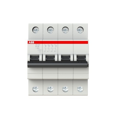 MCB SH204-B20 Miniatur-Schaltkreislaufbrecher 4P B 20 A BCD Kurve B Brechfähigkeit