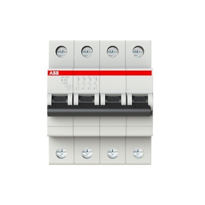25A BCD Kurve MCB SH204-B25 Miniatur-Schaltungsschalter 4P mit langlebiger Leistung