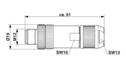 SACC-M12MRD-4Q SH PN 1554539 Datenanschluss Die perfekte Lösung für die Datenübertragung