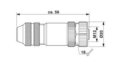 SACC-M12FSB-5CON-PG9 SH AU Datenverbindung 1507777 und dauerhaft für industrielle Zwecke