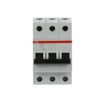 MCB SH203-C10 Miniatur-Schaltkreislaufbrecher Zahl des Pols 3 Nennfrequenz Hz 50 C 10 A