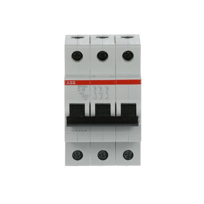 MCB SH203-C10 Miniatur-Schaltkreislaufbrecher Zahl des Pols 3 Nennfrequenz Hz 50 C 10 A