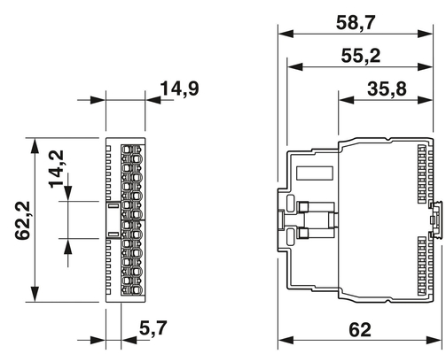 AXL SE PSDI8/3 Phoenix Kontaktsicherheitsmodul Schutzstufe IP20 für den Kunden