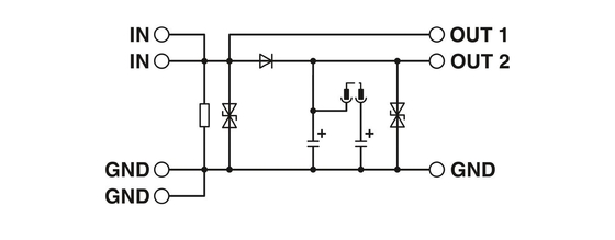 PSR-FTB/20/86 Filterterminals mit Sicherheitsschließung, Kontaktlast und Kupplungsrelais