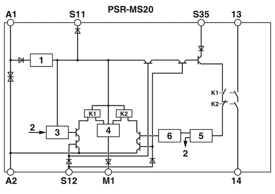 Schutzeigenschaften Kopplungsrelais PSR-MS25-1NO-1DO-24DC-SC Sicherheitsrelais für den Sicherheitsausfall
