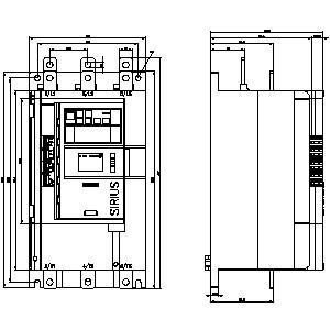 Soft Starter Größe 4 Schrauben Endgeräte Analog Ausgang mit HMI-Standard 3RW5146-1XC14-0S