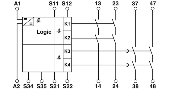Phoenix-Kontakt-Sicherheitsrelais 2981800 PSR-SCP-24DC/ESD/4X1/30 für das Sicherheitsschalten