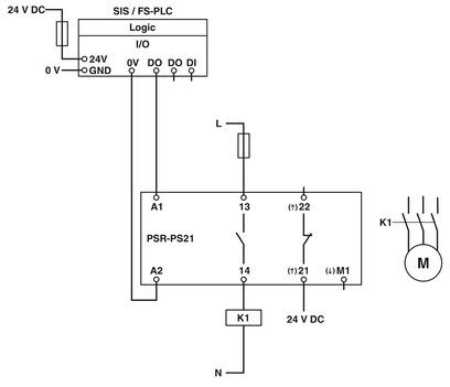 Kopplungsrelais- PSR-PS21-1NO-1NC-24DC-SC von Phoenix Kontakt-Schutzfunktion enthalten