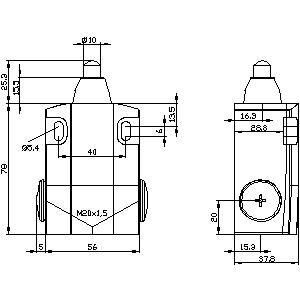 3SE5122-0CC02 Breitstellungsschalter mit abgerundetem Plunger für eine dauerhafte Leistung