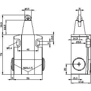 Industrie-Metall-Positionsschalter 3SE51220CD02 mit Breitwalz-Plunger für die Automatisierung