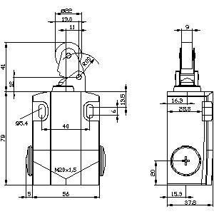 Metallbreite Positionsschalter mit Rollhebel 3SE5122-0CE01 für vielseitige Anwendungen