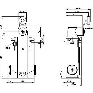 Industrie-Metall-Teil-Turn-Lever-Positionsschalter 3SE5162-0CH01 XL zur präzisen Steuerung