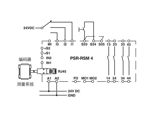Kontaktbelastungsschließung mit PSR-SCP-24DC/RSM4/4X1 Sicherheitsausrüstung 45*99*114,5 mm Größe