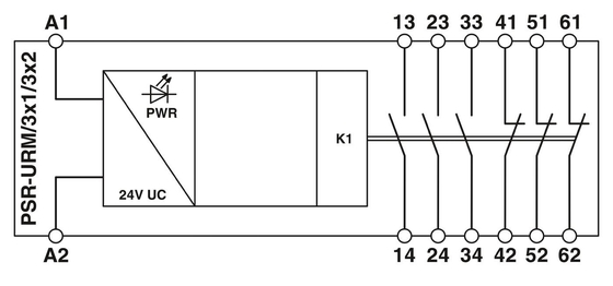 Schutzkopplungsrelais PSR-SPP-24UC/URM/3X1/3X2 mit 22,5*114,5*99MM Größe und Konstruktion