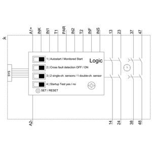 3SK1121-2CB42 Sicherheitsrelais 3SK1 Basis-Einheit Fortgeschrittene Relais-Ausgabe Federladen-Terminal