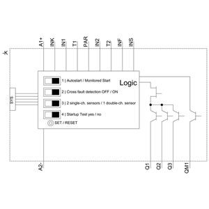 3SK1122-1AB40 Sicherheitsrelais mit Halbleiter-Ausgängen Schraubterminal 24V Gleichspannung Advanced