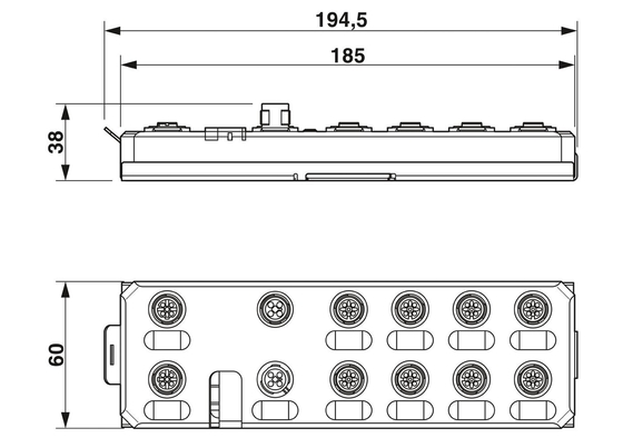 IP65/IP67 Schutzniveau AXL E PN DIO16 M12 6M Digitale Modul für Ihre Leistung