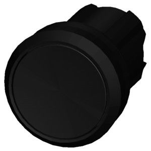 Schwarzer Flachknopf aus Kunststoff 3SU1000-0AB10-0AA0 SIRIUS ACT Schaltfläche mit nicht beleuchtetem
