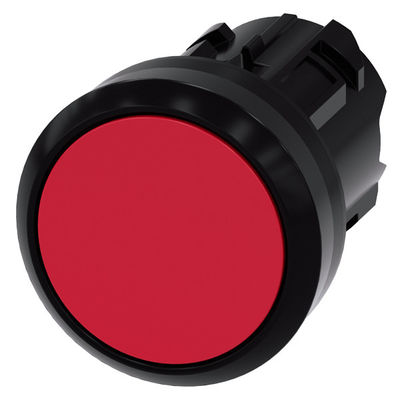 Roter Flachknopf 3SU1000-0AB20-0AA0 SIRIUS ACT Schaltknopf mit Kunststoffknopf ohne Licht