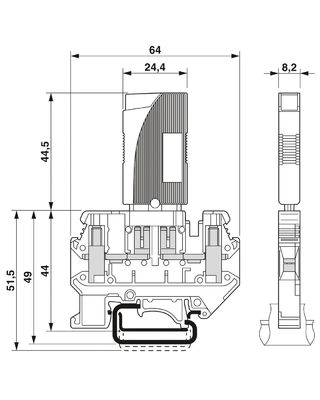 Magnetische thermische Magnetvorrichtung Schaltkreisbrecher TCP 0712107 0 1A für 2 Pole