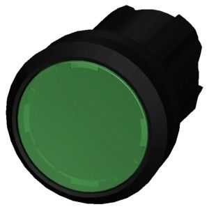 Grün beleuchteter Flachknopf 3SU1001-0AB40-0AA0 SIRIUS ACT Schaltknopf aus Kunststoff