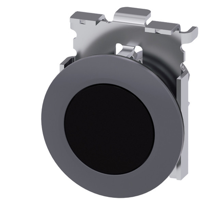 PLC 3SU1060-0JA10-0AA0 Metallmatte Flachknopf ohne Beleuchtung und Bezel Einbauteil Montage Schwarzer SIRIUS ACT Pushbutton