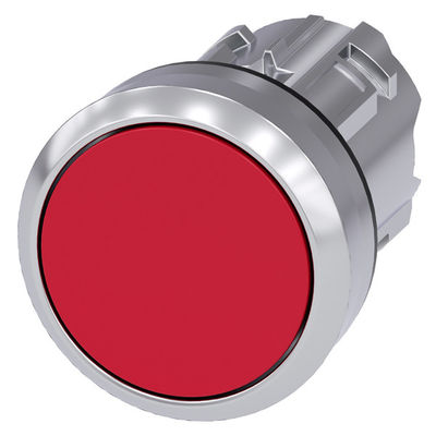PLC 3SU1050-0AB20-0AA0 Metall glänzende unbeleuchtete Flachknopf Rot SIRIUS ACT Schaltfläche