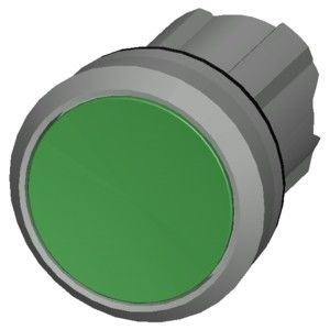 Grüner, nicht beleuchteter Flachknopf PLC 3SU1050-0AB40-0AA0 Metall glänzender SIRIUS ACT-Knopf