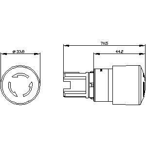 PLC 3SU1050-1GB20-0AA0 Metall glänzende nicht beleuchtete Notrufsperre