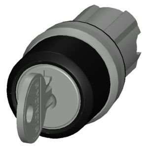 3SU1050-4BM01-0AA0 RONIS Metall glänzender Schlüsselschalter mit 3 Positionen und 2x45 SIRIUS ACT
