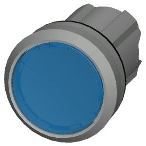 PLC 3SU1051-0AB50-0AA0 Metall glänzend beleuchtet Flachknopf Blau SIRIUS ACT Schaltknopf