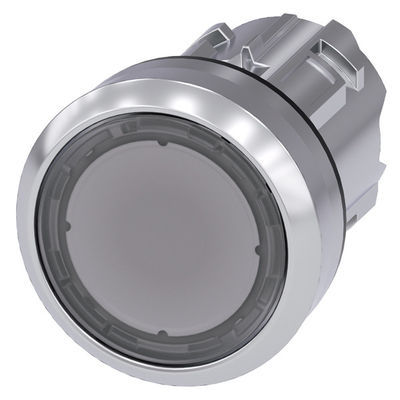 Durchsichtige SIRIUS ACT Metallknopf-PLC 3SU1051-0AB70-0AA0 mit glänzendem, hellen, flachen Knopf