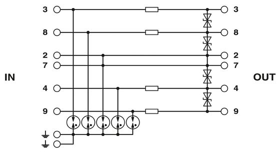 5V Gleichstrom 2749398 MT-RS485-TTL Überspannungsschutz mit 3 Polen
