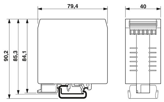 2783082 NEF 1-6 EMV-Filter mit 240 V Wechselstrom L-N 50 Hz 60 Hz Nennzentrumsfrequenz