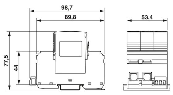 VAL-MS-T1/T2 335/12.5/3 0-FM-Klasse 1/2 Blitzschutz für 5V-250V Wechselstrom 4 Pole