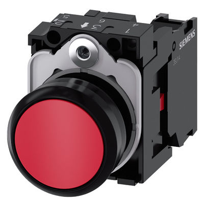 3SU1100-0AB20-1CA0 SIRIUS ACT Vollständige Einheit Schaltknopf Plastikflächenrot-Schraubterminal
