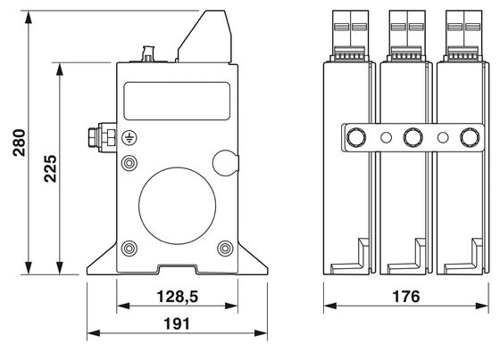 380V Nennspannung 4 Pole 2800531 PWT 100-800AC-FM Klasse 1/2 Blitzschutz