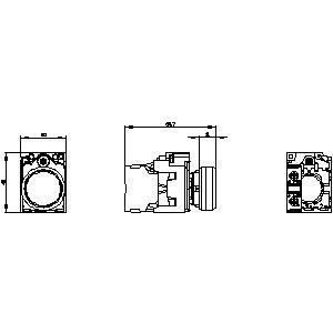 PLC 3SU1100-0AB50-1BA0 Nicht beleuchtete blaue, flache, momentane Schaltfläche mit Schraubende