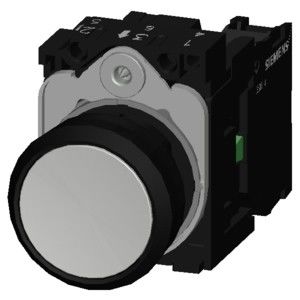 Vollständige Einheit Schaltknopf 3SU1100-0AB60-1BA0 Nicht beleuchtete Flachknopf weißes Schraubterminal