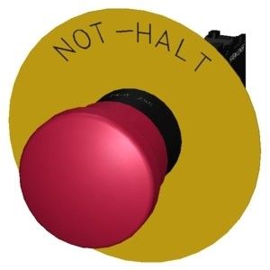 Roter Plastik-Notbremsknopf 3SU1100-1HA20-1CH0 für die SIRIUS ACT vollständige Einheit